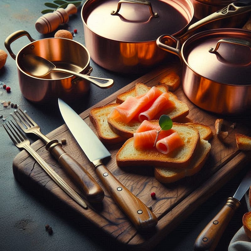 fette di salmone affumicato su un tagliere da cucina